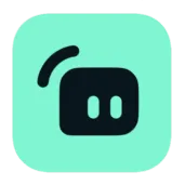 Streamlabs OBS Icon on a seafoam background. Small