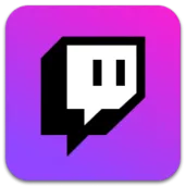 Twitch Studio Icon on a pink-purple gradient background. resized