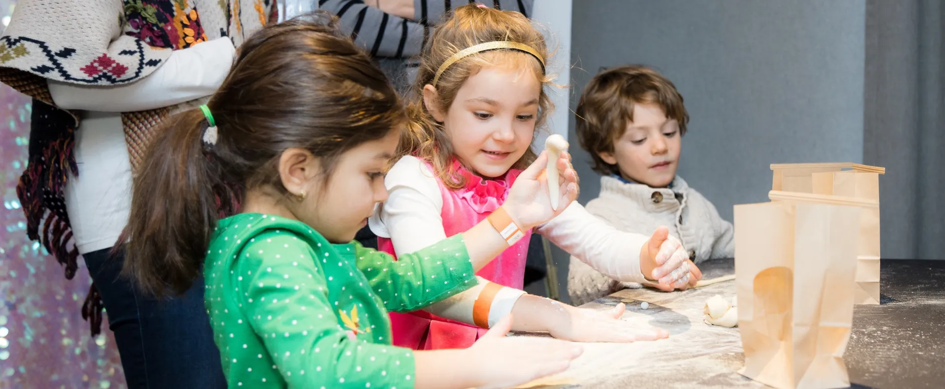 Kids baking at our holiday event