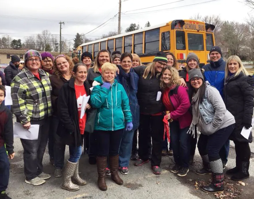 Teachers feeding kids during the West Virginia strike