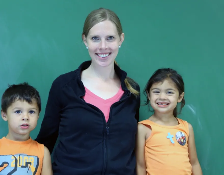 Laura Ortega and her children