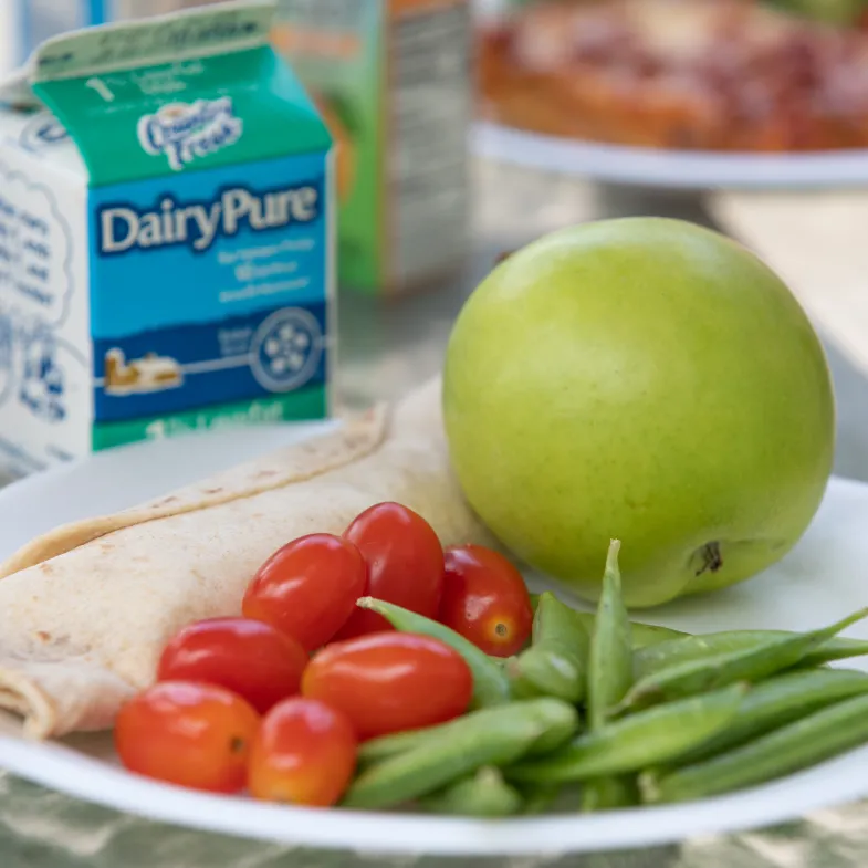 Food items on table